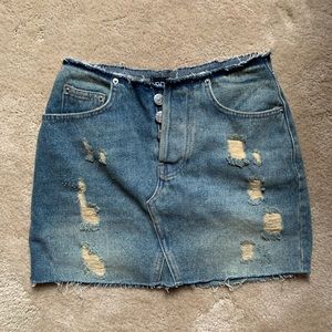 BDG vintage distress mini denim skirt urban outfitters